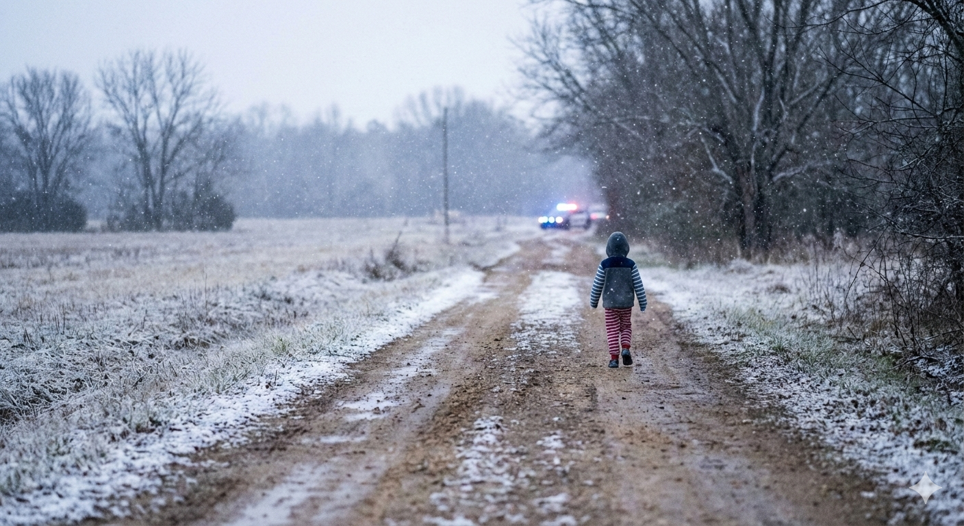 Four-Year-Old Child Found Walking Alone in Freezing Alabama Weather